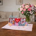 thumbnail image 2 of 3D Pop Up Mother's Day Card, Best Mom Ever Floral Greeting Card with Envelope for Mom Gift, 2 of 5