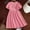 Pink#4, variant on Fesfesfes Girl's Princess Ruffle Dress Spring Summer Short Sleeve Round Neck Dresses , Cute Casual Party Dress,Fashion Tea-Length Flared Outfit(Green,11 Years)