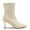 BEIGE WHITE/KNITTING, variant on DREAM PAIRS Women's Ankle Booties Sexy Pointed Toe Stiletto Mid Heel Knit Sock Boots Shoes