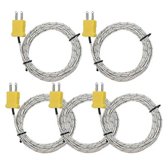 For 5 Pieces 3 Meters K Type Thermocouple Temperature Probe Sensor