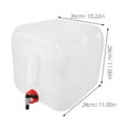 thumbnail image 2 of LEEYNEER Pichet de Rangement Portable 10 L Contenant Transparent pour Camping Pichet Extérieur pour Randonnée Pêche Urgence, 2 of 8