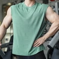 thumbnail image 6 of Turilly Men's Leisure Sport Lightweight Fitness Knit Sleeveless Shirt Threaded Strip High Stretch Crew-Neck Tank Top, 6 of 6