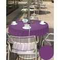 thumbnail image 4 of Outdoor Tablecloth Purple Round Patio Tablecloths 60 Inch, Waterproof Outside Table Cloths with Umbrella Hole and Zipper, Solid Purple Color Summer Table Cover for Outdoor Tables, Picnic,, 4 of 6