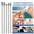 thumbnail image 2 of PatungKu 5/10Pcs Rotary File Burr Industrial Alloy Rotary Files Cylindrical Grinding Head Professional Metalworking Tool, 2 of 10