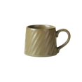thumbnail image 1 of Taza de cerámica retro a rayas for té de la tarde, leche y café, 300 ml, 1 of 6