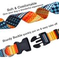 thumbnail image 2 of Collar para perro, patrón de moda con hebilla de liberación rápida, bohemio, flor, diseño geométrico, tribal, collar clásico, para perros pequeños, medianos y grandes (naranja bohemio, S) JAMW Sencillez, 2 of 5