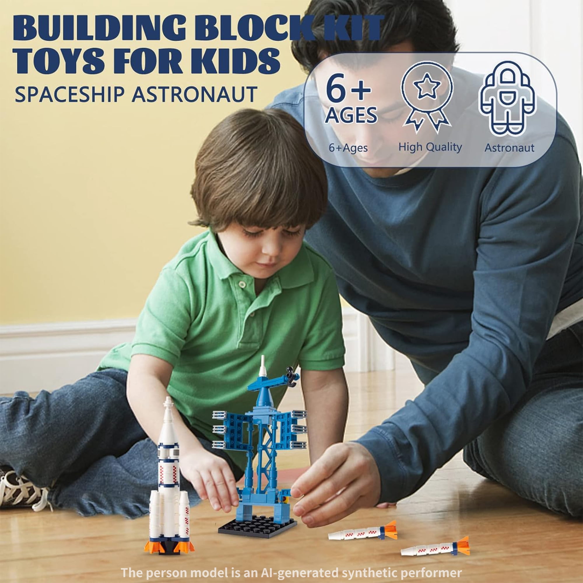 130PCS Building Blocks Toys for 6+ Years Kids Gift Idea Life Space Exploration Shuttle Toys, Space Toy Space Launcher for Boys Girls
