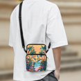 thumbnail image 3 of Chririnla Tropical Parrot Sling Shoulder Bag, Lightweight Polyester Crossbody Messenger Bag with Pocket for Travel and Daily Shopping, 3 of 7
