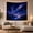 Galaxy Reflection, variant on Glowing Vortex Over Mountain Silhouettes in a Dark Starry Sky, Mystical Fantasy for Space Enthusiasts, Celestial Wall Art Decor, Christmas Gift, Tapestry Wall Hanging for Bedroom and Living Room