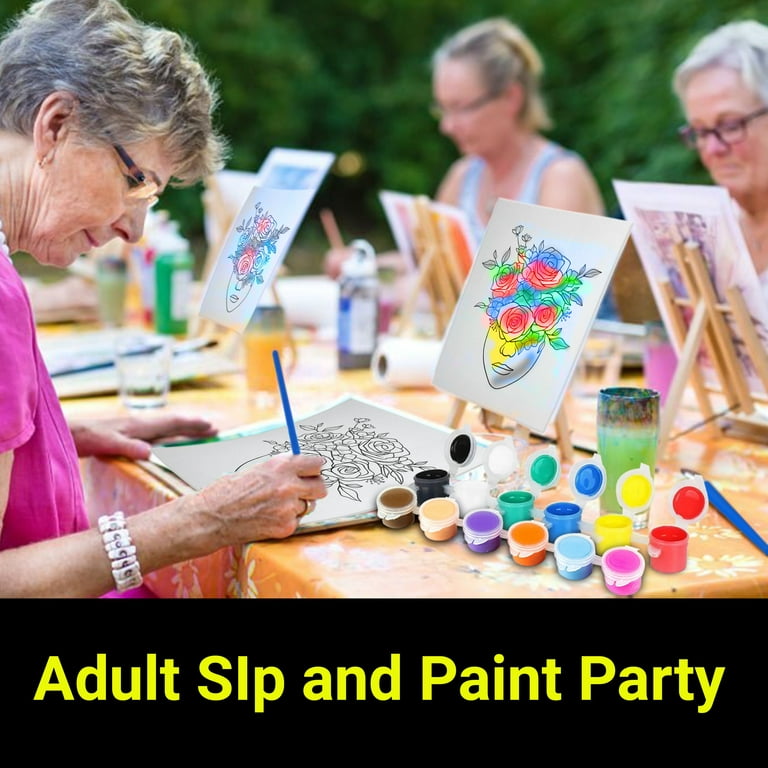 Essenburg Pre Drawn Canvas Paint Kit, Teen, Kids and Adult Sip and Paint  Party