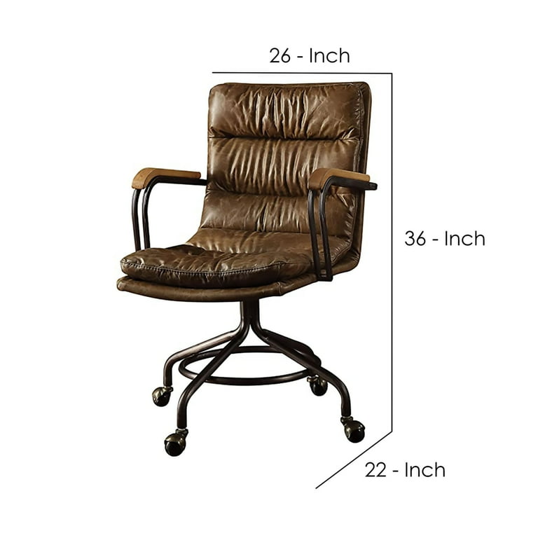 Acme Furniture Harry Office Chair Vintage Whiskey Leather