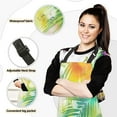 thumbnail image 2 of Colorful Shiny Summer Leaf 5 Pcs Kitchen Set Heat Resistant Oven Mitts and Non-Slip Pot Holders with Adjustable Cooking Apron, 2 of 6