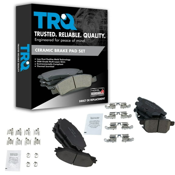 TRQ Posi Ceramic Brake Pad Front & Rear Kit for Toyota Matrix Scion tC Vibe BFA12965 Fits select: 2009-2010 PONTIAC VIBE, 2009-2013 TOYOTA COROLLA MATRIX