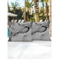 thumbnail image 6 of Outdoor Pillows Waterproof, Marble Grey Bedding Throw Pillows with Insert for Couch Sofa Bed, Modern Abstract Ink Painting Luxury 16x16 Inch Pillowcases Decorative Camping Patio Pillow Set of 2, 6 of 8