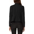 thumbnail image 3 of INSPIRE CHIC Women's Peplum Cropped Woolen Jacket Coat XS Black, 3 of 6