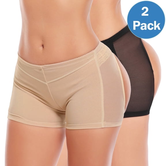 MANIFIQUE 2 Packs Women's Butt Lifter Shapewear Underwear Body Shaper Enhancer Panties
