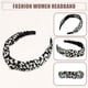 thumbnail image 5 of Diadema de Patrón de Leopardo Unique Bargains Ancha Elástica con Nudo Negra, 5 of 7