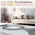 thumbnail image 2 of ODIKA 4' x 6' Machine Washable Non-Slip Area Rug, Op Art Concentric-Circles High Traffic Rug, Gray, 142202, 2 of 7