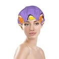 thumbnail image 3 of Balery Yellow Lemon And Orange Shower Caps, Double Layer Waterproof Shower Cap, Double Layers Reusable Shower Cap With Soft Comfortable For Long Thick Hair Soft Bath Shower Hair Caps, 3 of 9