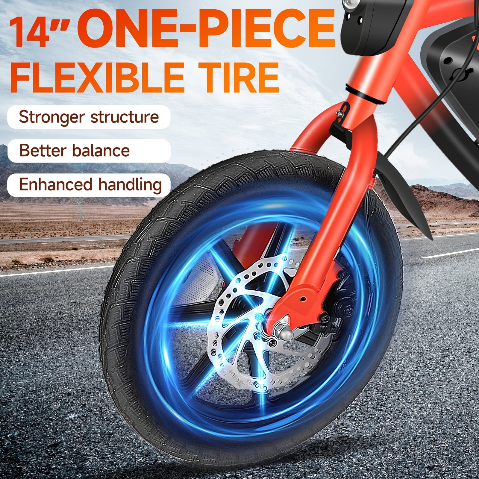 Gocio 14" Foldable Electric Bike, 375Wh 48V Electric Bicycles for Adults Women Teens, Peak 500W City Commuter Cruiser Ebikes, LED Display, E bike One-Piece Tire with 5 Riding Modes UL2849 Certified