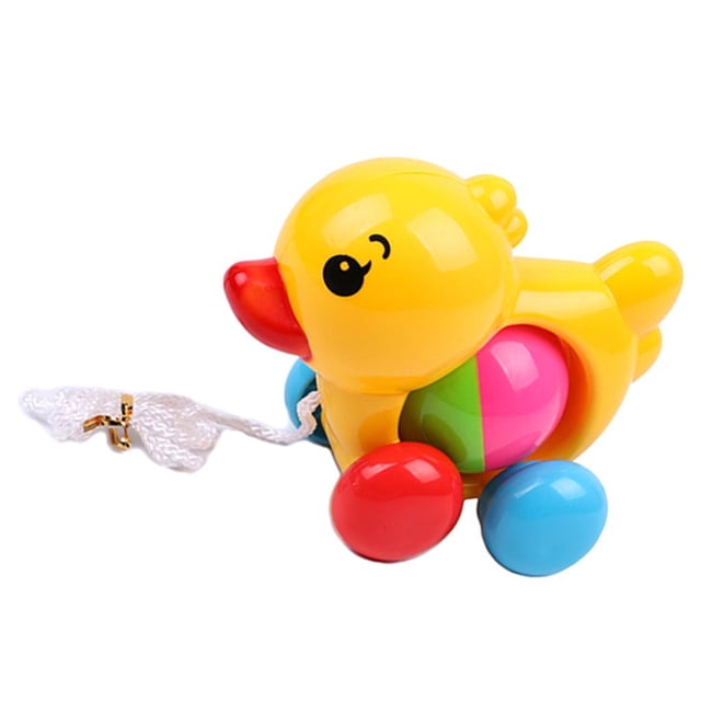 Juguete de de Pato Amarillo con Sonido, Juguete de Desarrollo de Aprendizaje para Caminar para Bebés, Regalo de Navidad de Cumpleaños para Ni Baoblaze Duck Pull Toy