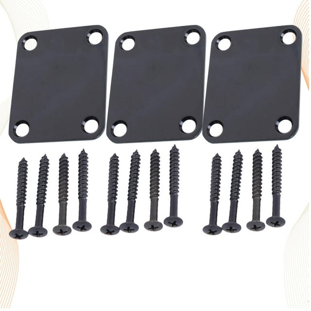 OULII 3Set Guitar Hardware Metal Black for Bass with Neck Strengthening Function