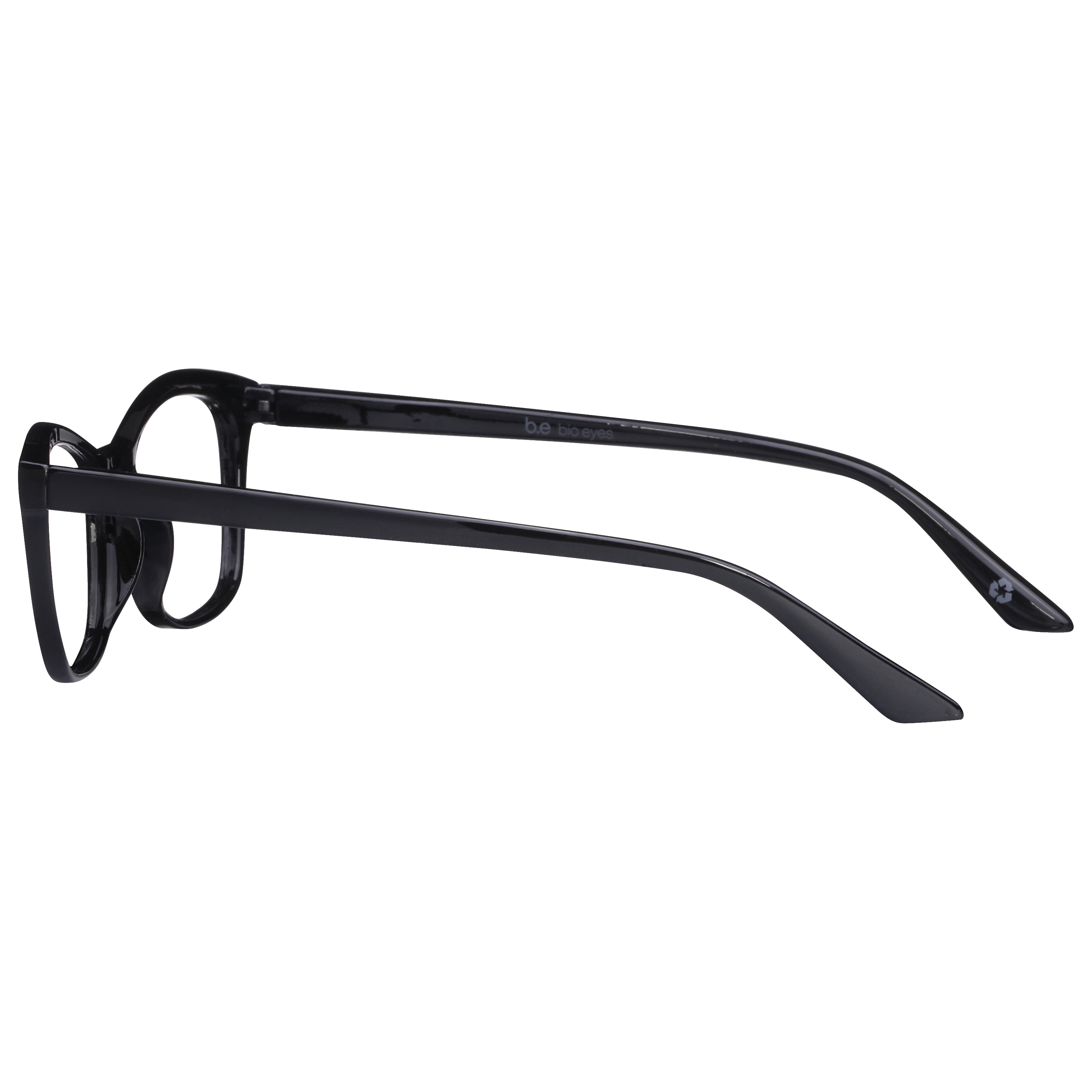 B.E Bio Eyes Womens Cateye Reading Glasses Made from Recycled Plastic Hazel +1.75 in Black
