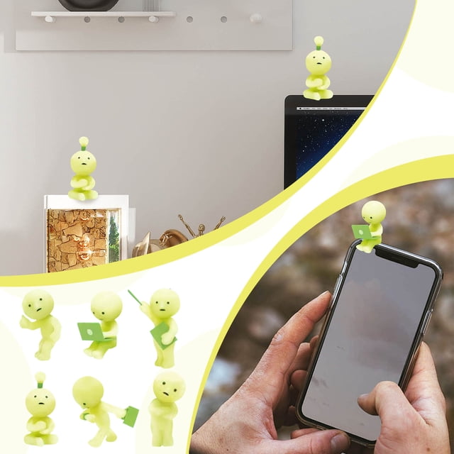 12PCS Dreams Smiski Glow in The Dark Figure, Smiski HIPPERS Work Series Blind Box