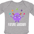 thumbnail image 4 of Inktastic Juggling Monster Future Juggler Boys or Girls Long Sleeve Baby Bodysuit, 4 of 5