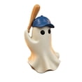 thumbnail image 2 of Halloween Baseball Ghost, Sporty Resin Statue, Cute Figurine Decor, Playful Cap Design and Solid Long-Lasting Build for Shelf Displays, Office Desks and Gift Giving., 2 of 9