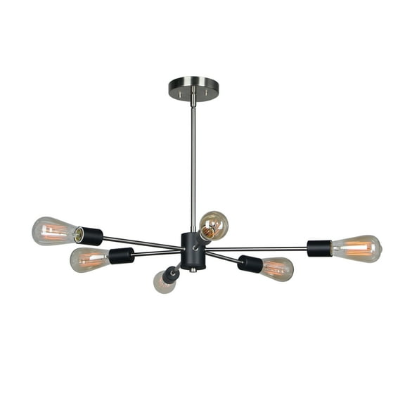 Woodbridge Lighting Ethan 6-light Metal Convertible Pendant in Bronze/Brass