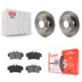 thumbnail image 1 of Transit Auto Rear Disc Brake Rotors and Semi-Metallic Pads Kit for Car Ford Mustang K8S-101583, 1 of 11