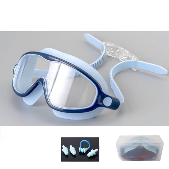 Fiudx Gafas de Natación, Cómodo Diseño de Junta de Silicona, Lentes de Visión Clara de Alta Definición, Correas Ajustables para Las Orejas, para Practicar Natación o Jugar En El Agua, Ideales para To