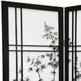 thumbnail image 2 of Oriental Furniture 4 ft. Tall Bamboo Tree Shoji Screen - Black - 4 Panel, 2 of 3