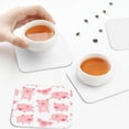 thumbnail image 7 of Pofeuu Kawaii Pigs Print Leather Coasters Set of 6, Round Cups Mugs Mat Pad for Home Kitchen Heat Resistant Drink Coasters,Square, 7 of 7
