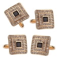 thumbnail image 1 of 4 Uds. Gemelos, camisa de vestir, de para boda, de Oro Colco Gemelos de camisa, 1 of 8