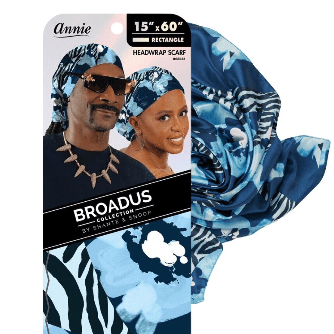 Broadus Collection Scarf by Shante & Snoop Dogg 60" x 15" Headwrap, Floral Zebra