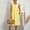 Yellow, variant on FengLS Womens Plus Size Dresses Leisure Loose Round Neck Sleeveless Sundresses Solid Color Cotton Linen Knee-Length Dresses with Side Pockets