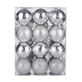 thumbnail image 1 of PENGXIANG 24 Pcs/Set 4cm Christmas Tree Ornament Increase Atmosphere Decorative Scene Layout Lightweight with Rope Christmas Tree Decoration Shiny Reflective Classic  Balls for Christmas, 1 of 11