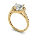 thumbnail image 2 of Halo Engagement Ring for Women - 2.285ct Moissanite in 14K Yellow Gold Promise Ring, 2 of 6
