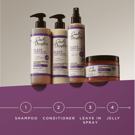 (2 pack) Carol's Daughter Black Vanilla Hydrating Leave In Conditioner, for Curly Hair, with Aloe, 8 fl oz