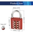 thumbnail image 2 of Huggegwe Cadenas de Sécurité à 8 Boutons pour Valise, Tiroir, Porte, Boîte à Outils, Rouge 1PCS, 2 of 8