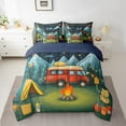 thumbnail image 2 of Erosebridal Red Camper Bedding Sets Twin Size,Cartoon Bear Comforter Sets with Sheets,Tent Camping Bed in a Bag Twin size,Microfiber Travel Bedroom Decorative,Reversible,7pcs, 2 of 6