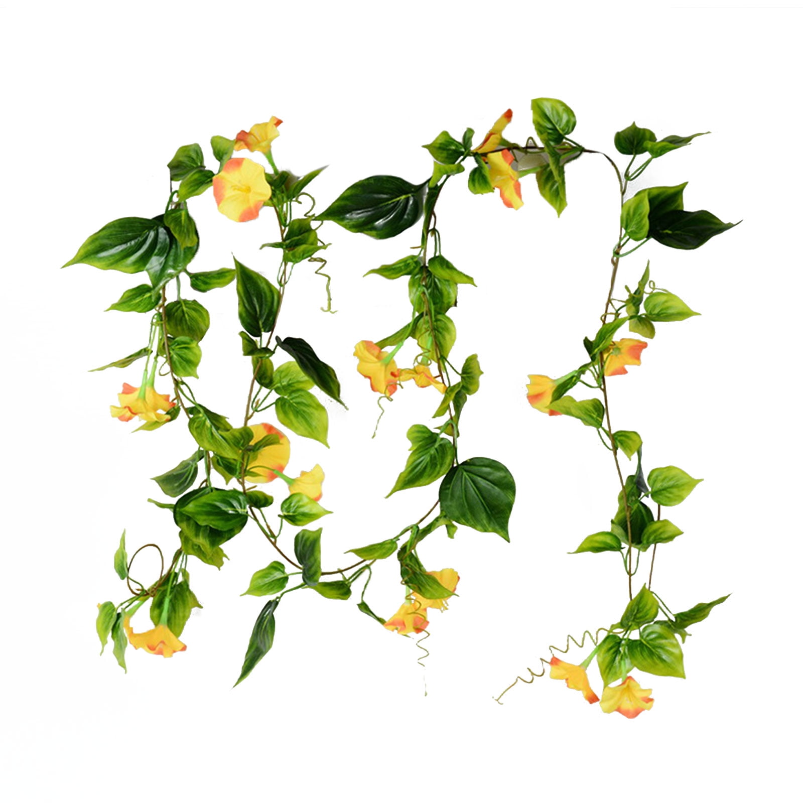 Morttic 2Pcs Artificial Flower Vine, Morning Glory, Decoration, Encrypted Fake Flower, Leaf