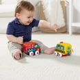 thumbnail image 4 of Melissa & Doug K's Kids 2 Pull-Back Vehicles Set - Soft Baby Toy Bus, Fire Engine for Girls, Boys, 4 of 11