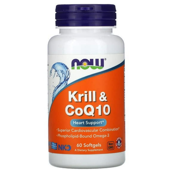 NOW FOODS KRIL Y COQ10 60 SOFTGELS