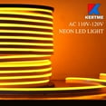 thumbnail image 4 of KERTME Neon Led Type AC 110-120V LED NEON Light Strip, Flexible/Waterproof/Dimmable/Multi-Modes LED Rope Light + 23 Keys Remote for Home/Garden/Building Decoration (65.6ft/20m, Golden Yellow), 4 of 4