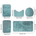 thumbnail image 3 of Blueek Mixed Colors Bath Mats Set - 5Pcs Toilet Mats, 16"x24" Soft Non-Slip Bathroom Rugs, Thick Water Absorbent & Machine Washable, 3 of 6