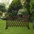 thumbnail image 4 of GROWTH TANK Barrière en Bois pour Chien Porte Extensible pour Jardin Protection de Porte s'Ajuste à Différentes Largeurs 170cmx70cm Brun, 4 of 9