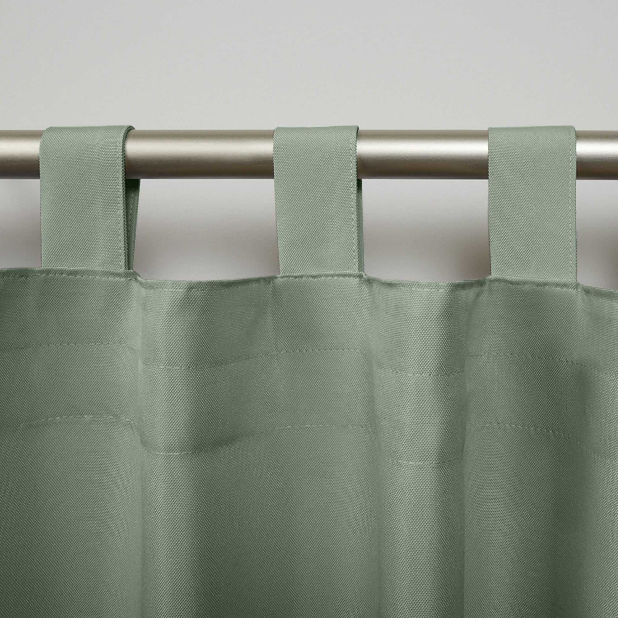 Exclusive Home Cabana Solid Indoor/Outdoor Light Filtering Hook-and-Loop Tab Top Curtain Panel Pair, 54"x120", Seafoam
